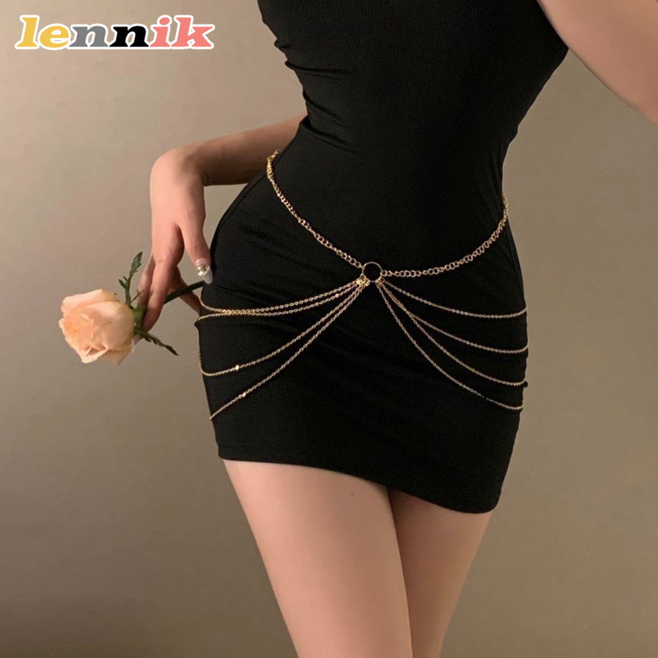 LENNIK Tassel Metal Multi-Laye - Body Jewelry For You ulasan dan harga