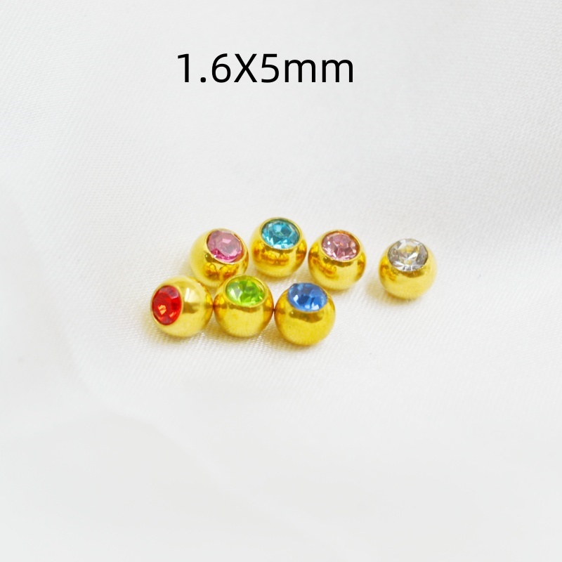 50pcs/lot Crystal Gems Ball Re - Body Jewelry Replacement Ball ulasan dan harga