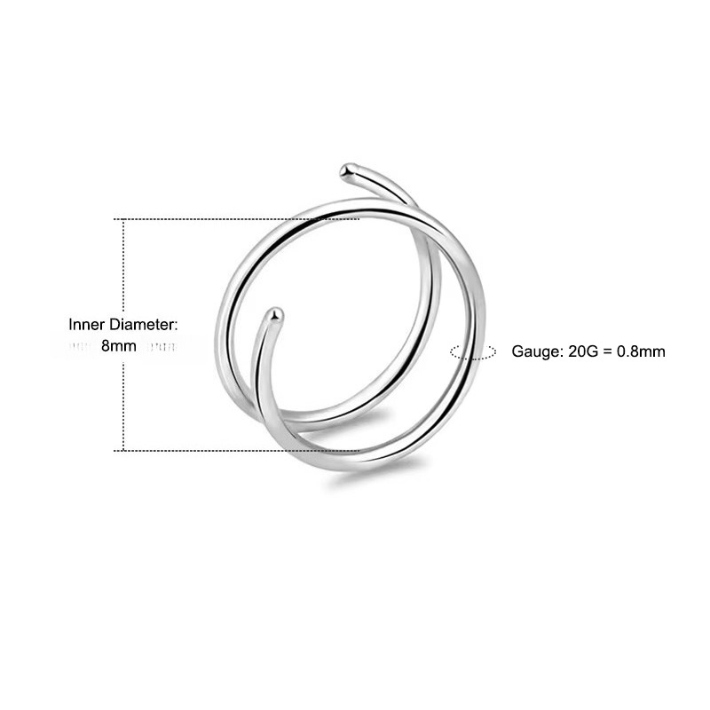 6pcs/lot 20G Stainless Steel N - Body Jewelry Surgical Steel ulasan dan harga