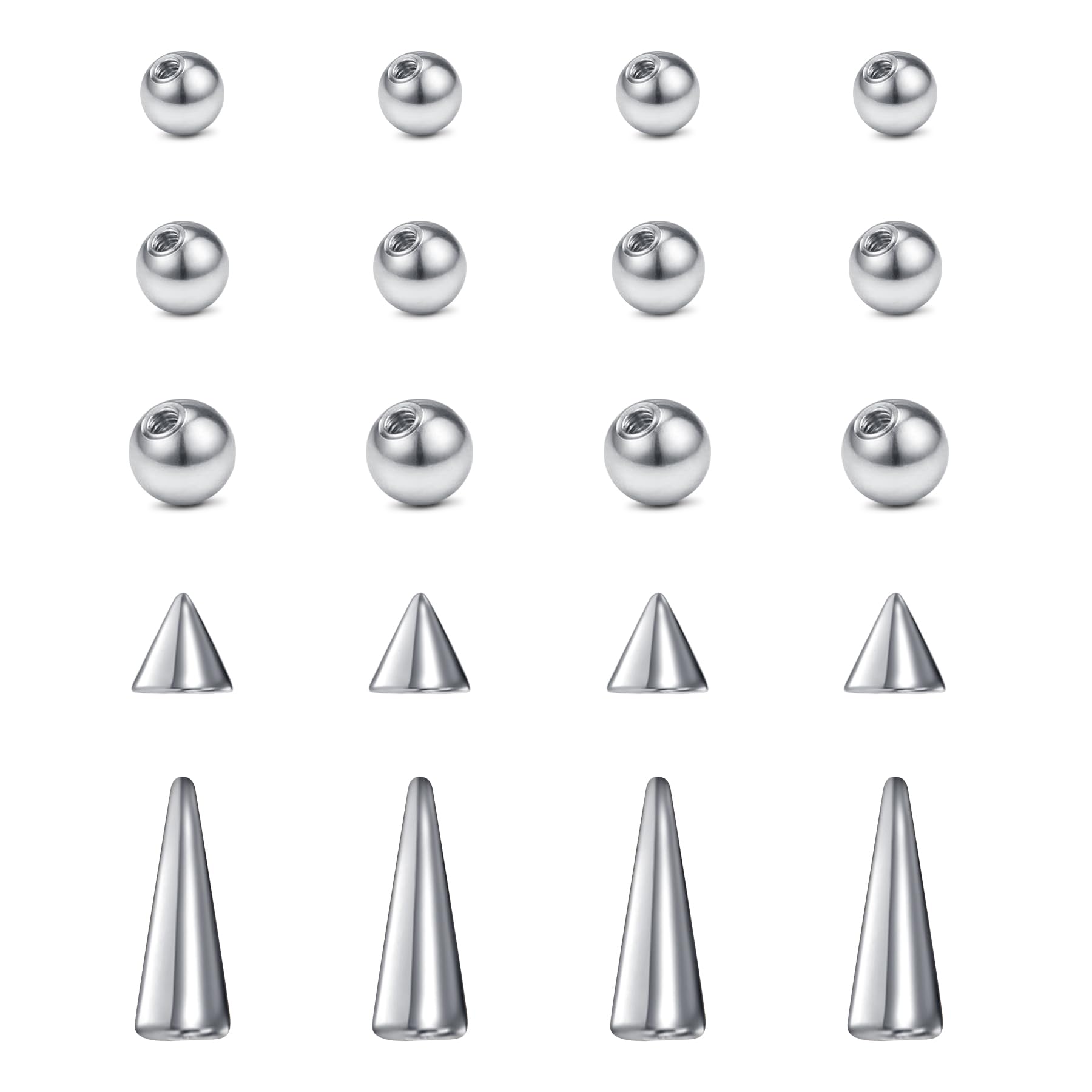 20pcs 16Gauge Stainless Steel  - Body Jewelry Replacement Ball ulasan dan harga