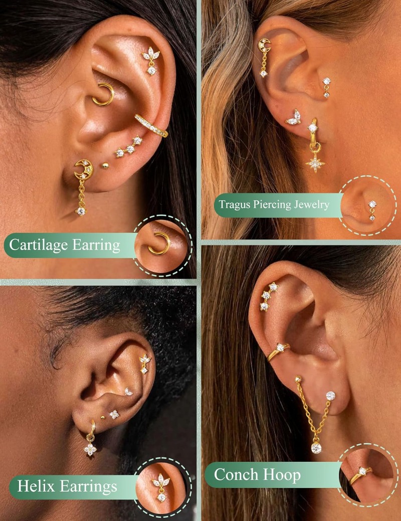 16 Gauge Cartilage Earrings fo - Body Jewelry Surgical Steel ulasan dan harga